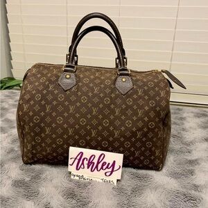 Authentic Louis Vuitton Mini Lin Speedy 30